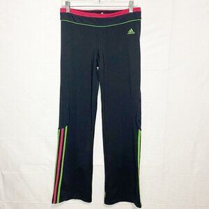 Adidas Three Stripe Marathon 10 Climalite Running Black Pants Sz Medium (29x31)